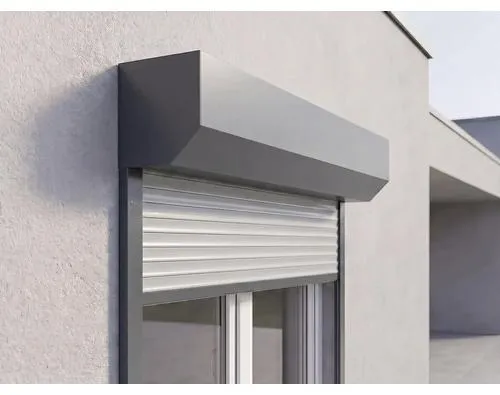 ARON Vorbaurollladen Alu grau 1000 x 1815 mm mit Motor
