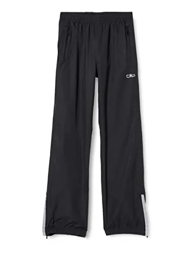 CMP Ripstop-Regenhose für Kinder, Schwarz, Größe 116 - Outdoor- und Wanderhose für Kinder, bietet optimalen Regenschutz mit Clima Protect-Technologie, wasserdicht (WP 10.000) und atmungsaktiv (MVP 4.000), faltbar und ideal für Abenteuer im Freien.