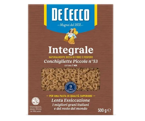 De Cecco Conchigliette Piccole n°53 Integrali Vollkornnudeln Vollkorn Pasta 500g