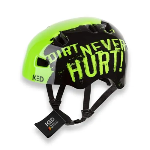 KED Kinderfahrradhelm 5 FORTY in Grün, 54-58 cm - Fahrradhelme für Kinder, sicherer Schutz mit 12 Belüftungsöffnungen, ideal für Kinder ab 4 Jahren.