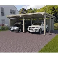 Produktbild Weka Flachdach-Doppelcarport 618 Gr.1 mit PVC-Dachplatten