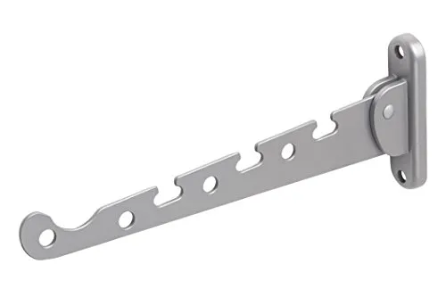 Metafranc Kleiderlüfter silber - 290 x 30 mm - 20 kg Tragkraft - Stabiles Material - Platzsparende Klappfunktion / Kleiderstange / Wandhaken / Klapphaken / Aufhängevorrichtung / 250237