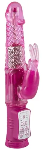 Rabbit Vibrator Sugar Babe - Sexspielzeug für Damen mit 4 Rotationsstufen und 8 Vibrationsmodi für ultimative Stimulation von G-Punkt und Klitoris. Ideal für Selbstbefriedigung und Partnerspiele.