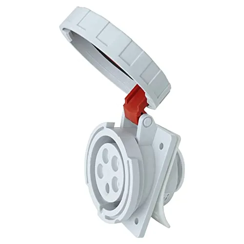 CEE Einbausteckdose schräg 32A/5P 400V IP67 Anbaudose Steckdose Anbausteckdose