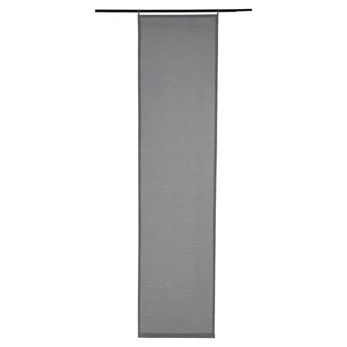 Schiebegardine Flächenvorhang KIRA, B 60 cm x L 245 cm, Grau, transparent - Der elegante Flächenvorhang KIRA in Grau mit Querstreifen ist ideal für stilvolle Fensterdekorationen. Aus pflegeleichtem Polyester gefertigt, sorgt er für eine harmonische Lichtdurchlässigkeit und verleiht jedem Raum eine moderne Note.