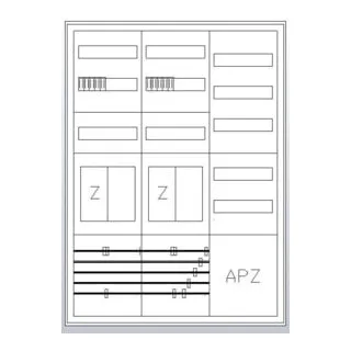 ABN S37EA322 Zählerschrank eHZ 2Z 2R 1V 1APZ