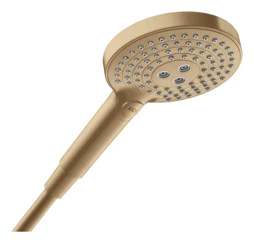 Axor Showersolutions Handbrause 120 3jet EcoSmart - Brushed Bronze - Brausen mit 3 Strahlarten für ein individuelles Duscherlebnis, energieeffizient dank EcoSmart-Technologie.