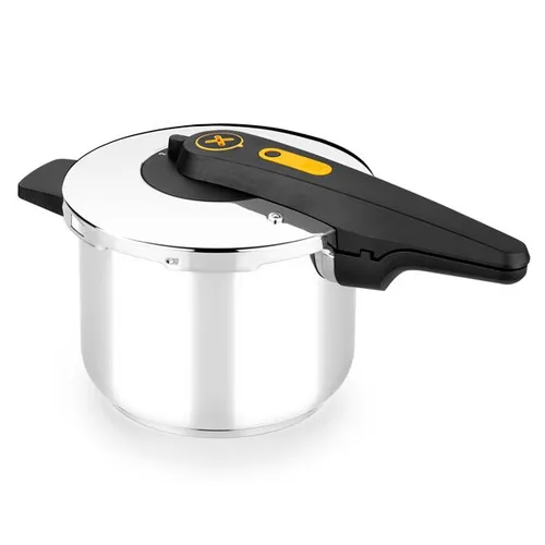 BRA Excellent | 7-Liter-Schnellkochtopf mit einfachem Öffnen, aus Edelstahl 18/1