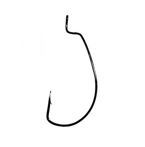 Gamakatsu Worm Offset EWG Hooks black Gr.1/0 - Wide Gap Haken