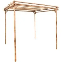 Produktbild DELUKE® Pergola aus Bambus Leod | 1,7x1,7x2,2m | Freistehende Terrassenüberdachung