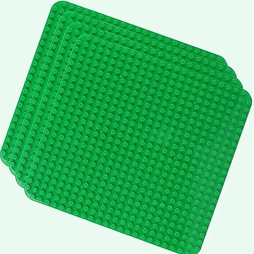 Große Bauplatte Kompatibel mit Lego Duplo Platten,38.4 * 38.4cm Classic Grundplatte mit 24 x 24 Noppen für Duplo Steine,Konstruktionsspielzeug für Kleinkinder,Mädchen und Jungen, Grün 4