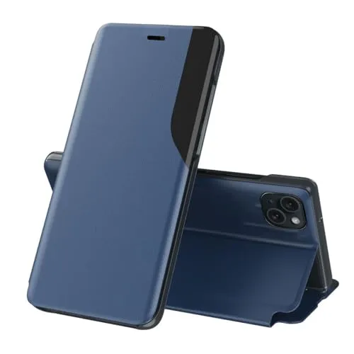 König Design Handyhülle für Apple iPhone 15 Pro Hülle, Schutzhülle für Apple iPhone 15 Pro Wallet Flip Case Standfunktion Klapphülle für Apple iPhone 15 Pro Cover (Blau)