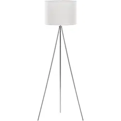 BELIANI Stehlampe Silber und Weiß