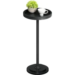 Hoobro Runder Beistelltisch Schwarz 30x30x65 cm - Platzsparend und Modern - Vielseitiger runder Beistelltisch von HOOBRO in elegantem Schwarz. Ideal für kleine Räume, mit stabiler Struktur und einfacher Montage. Perfekt zum Abstellen von Getränken oder Pflanzen.