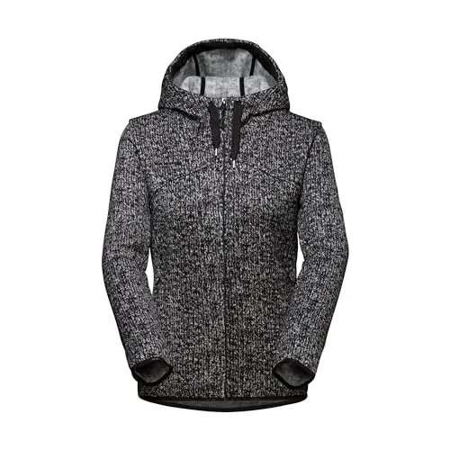 Mammut Chamuera ML Hooded Damen Fleecejacke - Schwarz - L - Funktionsjacke für Damen, bietet hervorragende Wärmeisolierung und ist perfekt für Outdoor-Aktivitäten bei kühlem Wetter.