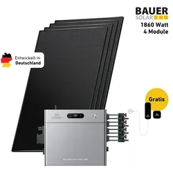 Balkonkraftwerk 1860 Watt Komplettset mit Zendure Solarflow 2400 Pro - Effizientes Balkonkraftwerk mit 1860 W, vier bifazialen Solarmodulen und 2,4 kWh Stromspeicher. Ideal für nachhaltige Energieerzeugung im eigenen Garten oder auf dem Balkon.