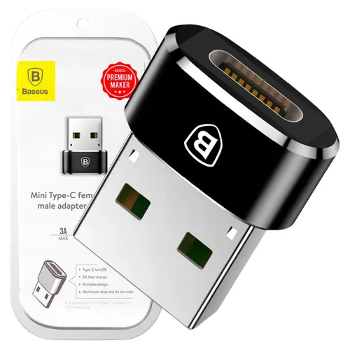 BASEUS ADAPTER USB-C AUF USB-A 3A FÜR HANDYS 2.0 HOHE LADEGESCHWINDIGKEIT