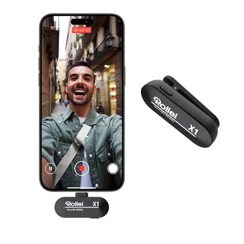 Rollei Hear:Me Wireless Mobile X1 - Mikrofon für professionelle Audioqualität, ideal für YouTube, Streaming und Podcasts. Lange Akkulaufzeit und umfassende Gerätekompatibilität für optimale Aufnahmen.
