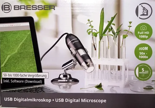 Mikroskop USB Digitalmikroskop Video PC Full HD Zoom 50-1000 Kinder Schüler