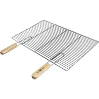 ECD Germany Edelstahl Grillrost 60 x 40 cm mit abnehmbaren Griffen