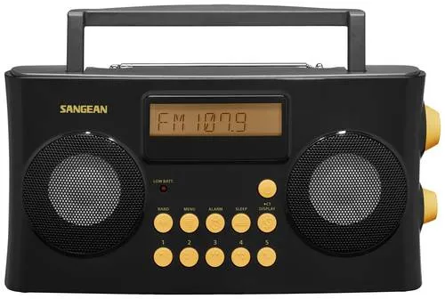 Sangean PR-D17 Taschenradio - Radios mit Sprachansage für Sehbehinderte, intuitive Bedienung durch fühlbare Tasten und große Drehregler, ideal für komfortables Hören.