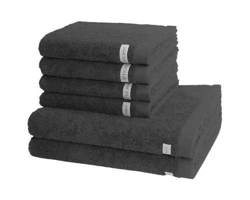 ROSS Handtuch Set Sinfonie, Walkfrottee - 6-teiliges Set aus hochwertiger Baumwolle - Handtuch-Sets mit flauschigem Griff und hoher Saugfähigkeit, ideal für ein modernes Badezimmer. Set beinhaltet 4 Handtücher und 2 Duschtücher.