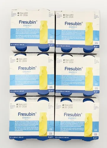 Fresubin Energy Drink Vanille 24x200ml - Hochkalorische Trinknahrung - Nahrungsergänzungsmittel für erhöhten Energiebedarf, glutenfrei und eiweißreich, ideal zur Unterstützung bei Rekonvaleszenz.
