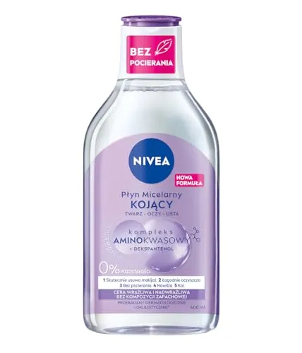 NIVEA Beruhigende Mizellarflüssigkeit mit Aminosäurekomplex und Dexpanthenol für empfindliche und überempfindliche Haut 400 ml
