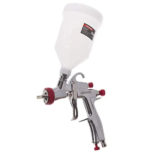 AEROPRO LVLP Lackierpistole mit Düse 1,8 - Farbspritzpistole mit niedrigem Luftverbrauch und einstellbaren Rund- und Flachstrahl, ideal für präzises Lackieren und optimale Farbverteilung.
