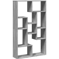 vidaXL Bücherregal 9 Fächer - Büro-Bücherregal mit modernem Design und vielseitiger Nutzung als Raumteiler. Robuste Holzwerkstoffkonstruktion für langfristige Haltbarkeit und flexiblen Stauraum.