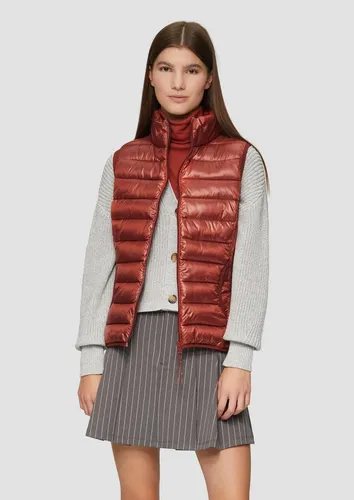 QS Outdoorjacke Outdoor-Weste Gesteppte Weste mit Stehkragen