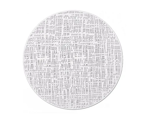 Zeller Present Platzset Scribble, (1-St), Kunststoff, weiß, Ø38 cm (1 Stück)
