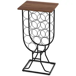 Weinregal Servierwagen für 14 Flaschen, rollbar aus Metall in schwarz von Costway