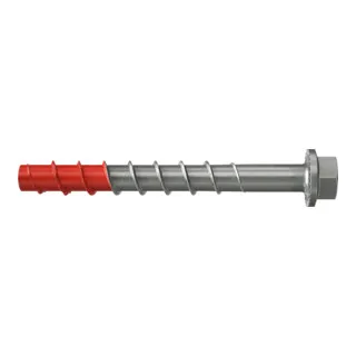 Fischer Betonschraube FBS II US A4, Edelstahl, 10 x 90 mm - Hochbelastbare Betonschraube für die Außenbefestigung von Fassaden und Konstruktionen. Selbstschneidende Geometrie ermöglicht einfache Montage und Demontage.