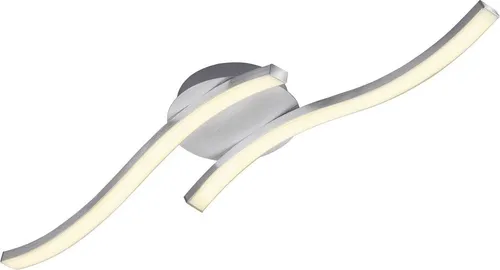 Briloner Leuchten LED Deckenleuchte 2-flammig - Moderne wellenförmige Deckenlampe mit warmweißem Licht, energieeffizient und ideal für Wohn- und Schlafzimmer, sorgt für angenehme Beleuchtung und hat eine Lebensdauer von bis zu 15 Jahren.