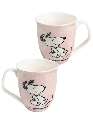 United Labels® Tasse The Peanuts Snoopy Kaffeetasse mit Punkten Becher Keramik 280 ml, Keramik