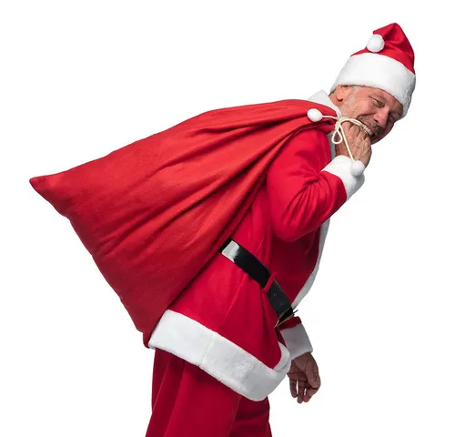 Boland Kostüm Weihnachtsmann Geschenkesack 100 x 60 cm, Rot