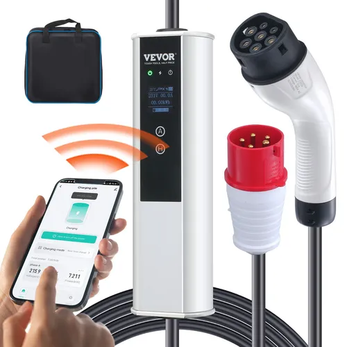 VEVOR Typ2 EV Ladekabel 16A - 7,5m Wallbox - Wallbox mit IP66 Schutz, 4-stufiger Stromanpassung für flexible Ladeleistungen und 100% Kupferdraht für hohe Effizienz. Ideal für Elektroautos!