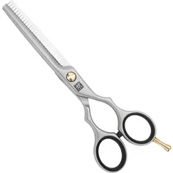 ZWILLING Premium Effilierschere - Professionelle Haarschneideschere in Salonqualität mit ergonomischer Verarbeitung. Hochwertige Verzahnung für müheloses Ausdünnen und rostfreier, matt satinierter Edelstahl für Langlebigkeit.