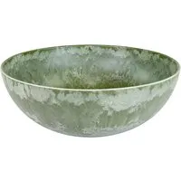 Pflanzschale für Draussen in Oliv-Grün marmoriert 20 x 7,5 cm