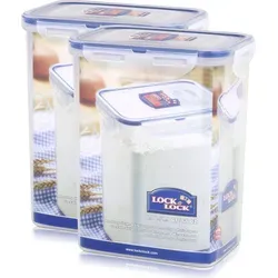 Lock&Lock HPL813 Vorratsdose 1,8L - Luft- und wasserdicht im 2er Pack - Vorratsdosen mit hermetischem Verschluss, ideal für die sichere Aufbewahrung von Lebensmitteln und zur Vermeidung von Lebensmittelverschwendung. Hitzebeständig von -20 bis +120 °C.