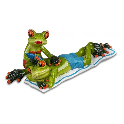 Formano - Froschpaar Strand - Mann auf Strandtuch