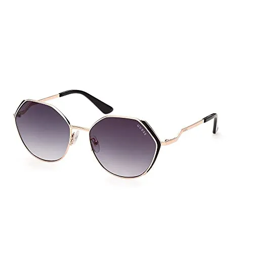 GUESS Unisex GU7842 Sonnenbrille, Shiny Rose Gold, 58 in pink von GUESS