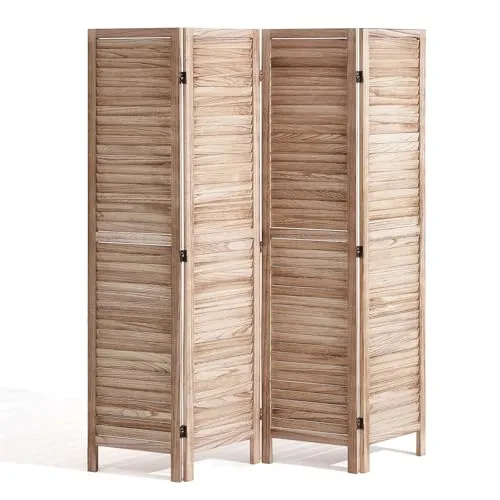 VEVOR 4-teiliger Holz Raumteiler Paravent - Eleganter Paravent im europäischen Stil, 170 cm hoch und ideal für die flexible Raumtrennung in Wohnzimmer, Schlafzimmer oder Restaurant.