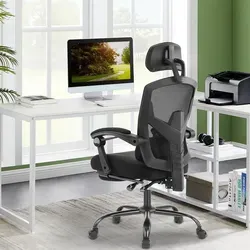 Ergonomischer Bürostuhl mit Lendenwirbelstütze und Fußstütze - Komfort für lange Sitzzeiten - Ergonomischer Bürostuhl mit anpassbaren Armlehnen und Lendenwirbelstütze für optimalen Sitzkomfort. Ideal für lange Arbeitsstunden, bietet er Unterstützung und Entspannung. Perfekt für Büro und Homeoffice.