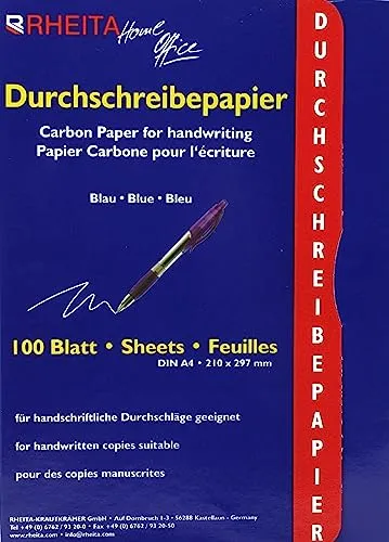 Rheita Durchschreibepapier blau schreibend, Mappe mit 100 Blatt