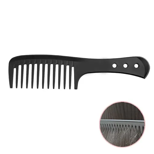 Breiter Zahnkam, Haarkamm, Haarbürste Breiter Kamm, Antistatischer Haar Kamm, Grobzinkiger Griff-Styler Kamm, Breite Haarbürste für Langem Nassem oder Lockigem Haar