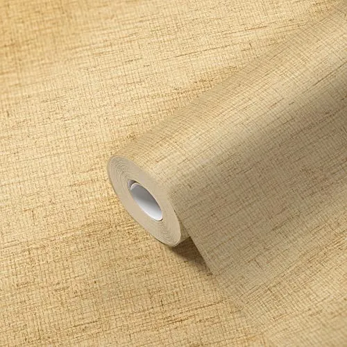 Livingwalls Strukturtapete Stoffoptik Gelb 385274 Vliestapete in Textiloptik Schlafzimmer 10,05x0,53m 385274