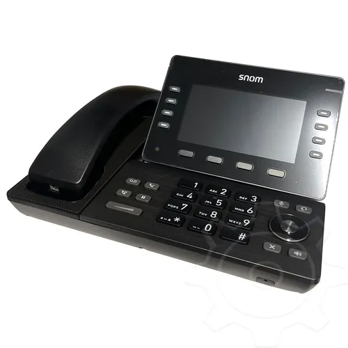 Snom Telefon D862 - schnurgebundenes VoIP Telefon - Festnetztelefon mit 8 SIP-Konten und 12,7 cm Farbdisplay. HD-Audio Freisprechfunktion und erweiterbar mit Bluetooth und WiFi via USB-Dongle.