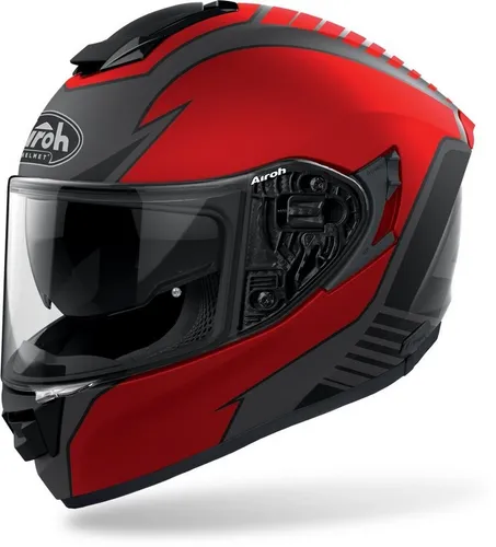 Airoh ST 501 Type Helm, rot, Größe XS für Männer - Motorradhelm mit Doppel-D-Ring-Verschluss und optimaler Belüftung für höchsten Komfort und Sicherheit beim Fahren.